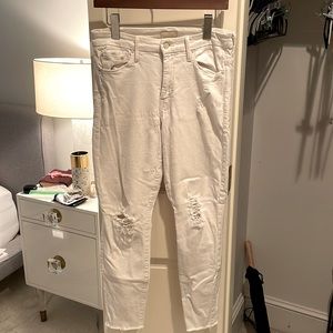 Mother Jeans High Waisted Ankle Cut white, size 29